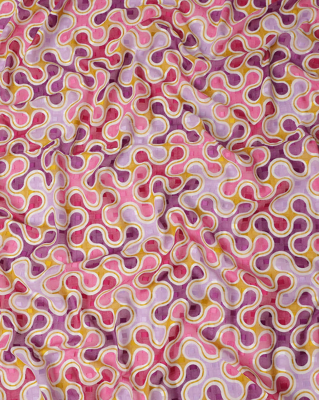 Blush Pink and Amber Swiss Voile Sudanese Thobe Fabric