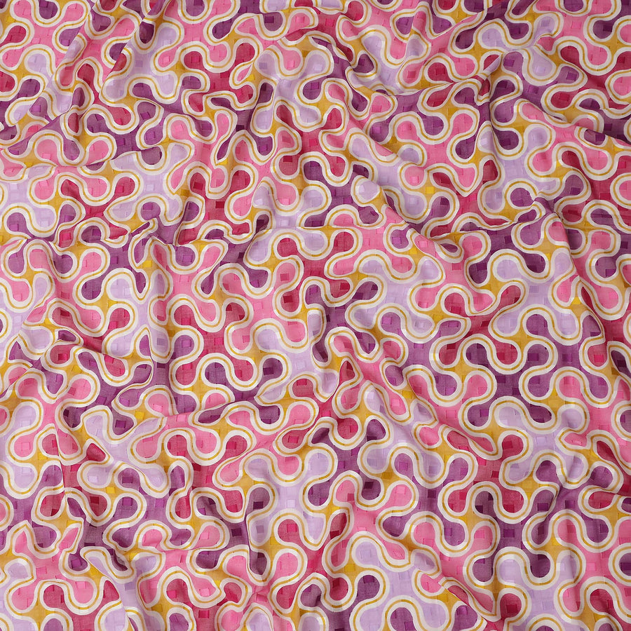 Blush Pink and Amber Swiss Voile Sudanese Thobe Fabric
