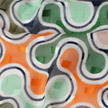 Sage Green and Coral Swiss Voile Sudanese Thobe Fabric