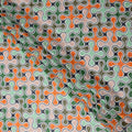 Sage Green and Coral Swiss Voile Sudanese Thobe Fabric