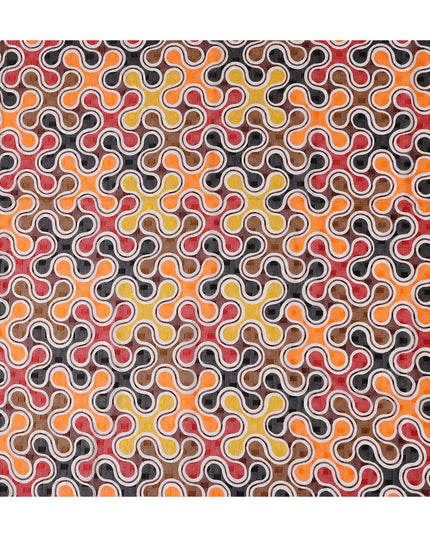 Rust Red and Amber Swiss Voile Sudanese Thobe Fabric