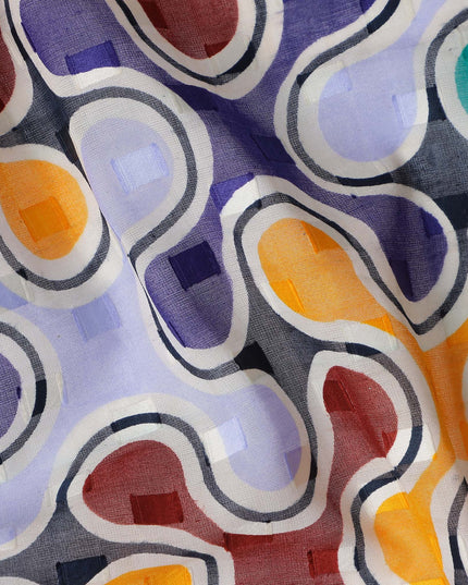 Lavender and Teal Swiss Voile Sudanese Thobe Fabric