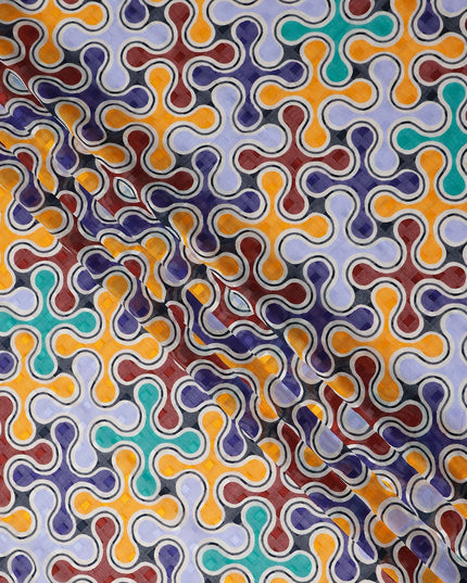 Lavender and Teal Swiss Voile Sudanese Thobe Fabric