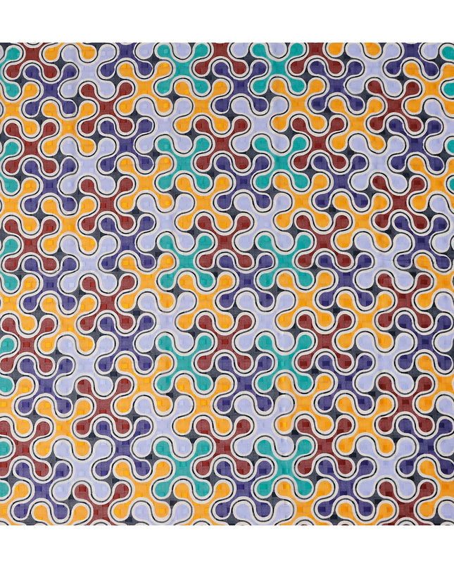 Lavender and Teal Swiss Voile Sudanese Thobe Fabric