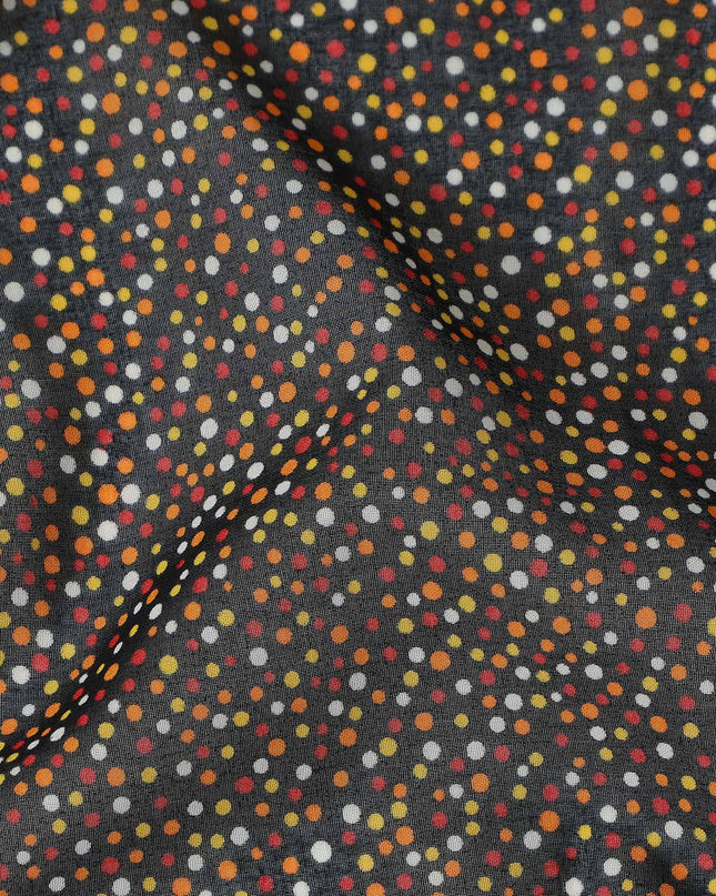 Charcoal Grey Swiss Cotton Voile Thobe Fabric 140cm