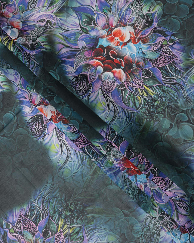 Midnight Multicolor Swiss Cotton Voile Thobe Fabric 140cm