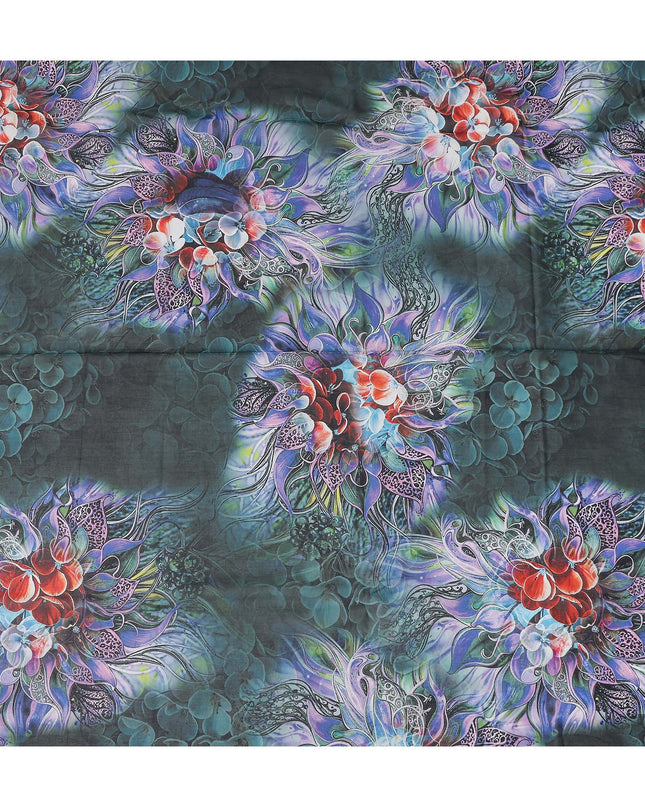 Midnight Multicolor Swiss Cotton Voile Thobe Fabric 140cm