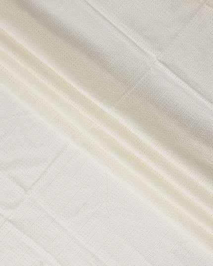 Ivory Cream Stripe Cotton Voile Fabric 110cm