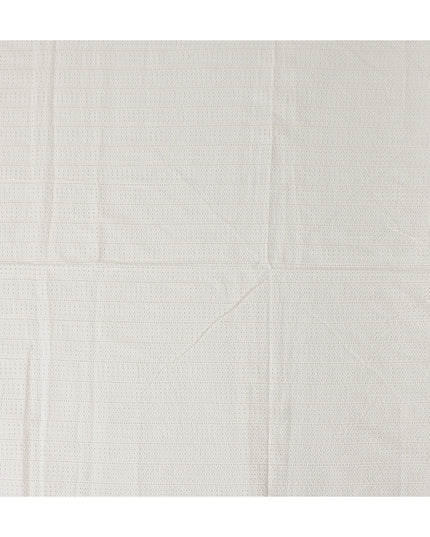 Ivory Cream Stripe Cotton Voile Fabric 110cm