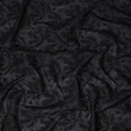 Onyx Black Self Design Cotton Voile Fabric 110cm