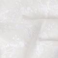 Ivory White Self Design Cotton Voile Fabric 110cm