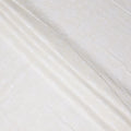 Ivory White Self Design Cotton Voile Fabric 110cm