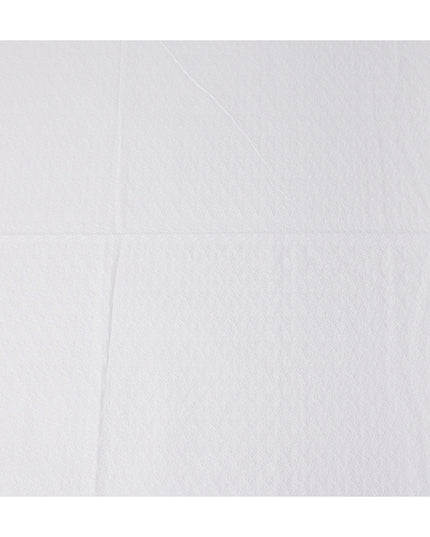 Cotton White Self Design Cotton Voile Fabric 110cm