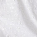 Snow White Self Design Cotton Voile Fabric 110cm
