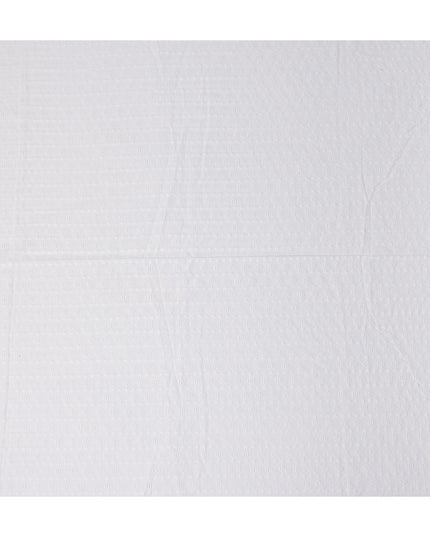 Snow White Self Design Cotton Voile Fabric 110cm
