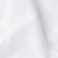 Pearl White Self Design Cotton Voile Fabric 110cm
