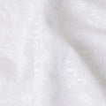 Off White Self Design Cotton Voile Fabric 110cm