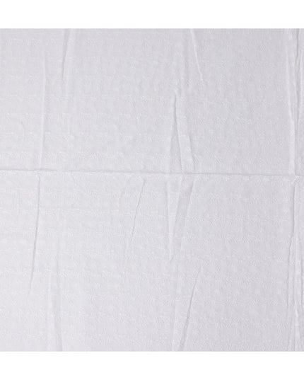 Off White Self Design Cotton Voile Fabric 110cm