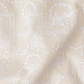 Warm Beige Geometric Cotton Voile Fabric 110cm
