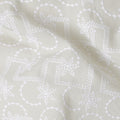 Dove Grey Geometric Cotton Voile Fabric 110cm
