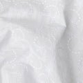Chalk White Geometric Cotton Voile Fabric 110cm