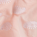 Peach Paisley Cotton Voile Fabric 110cm