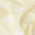 Pale Butter Yellow Paisley Cotton Voile Fabric 110cm