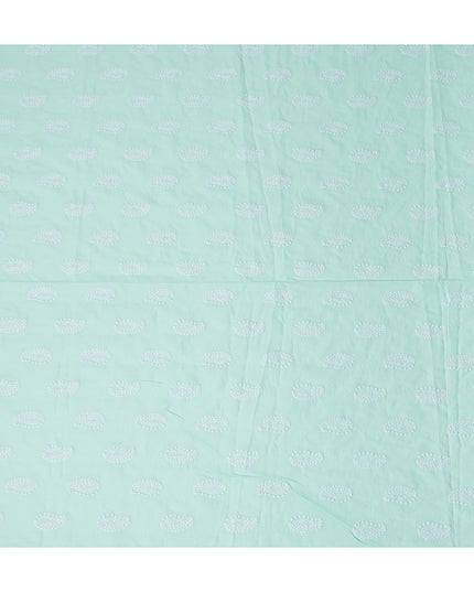 Mint Green Paisley Cotton Voile Fabric 110cm