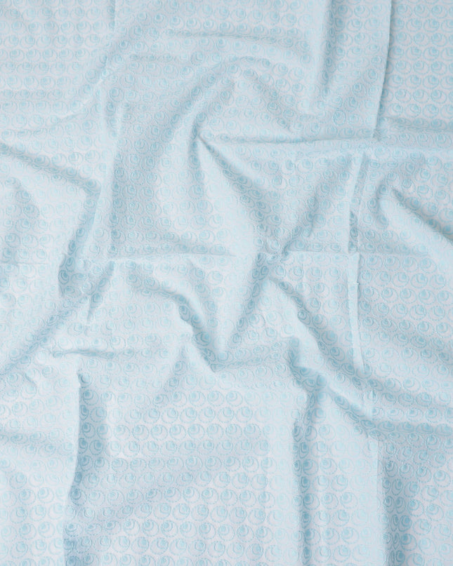 Ice Blue Dot Cotton Voile Fabric 110cm