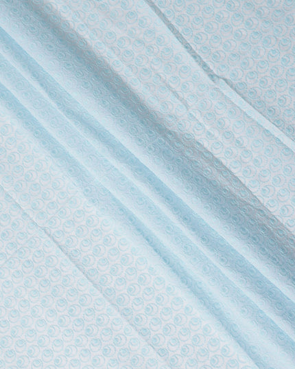 Ice Blue Dot Cotton Voile Fabric 110cm