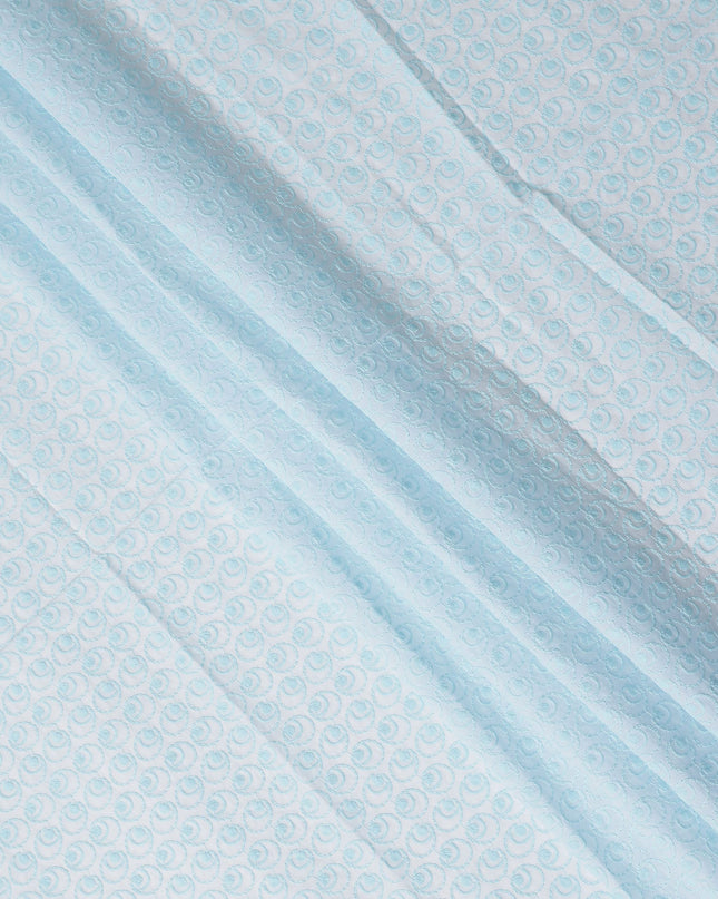 Ice Blue Dot Cotton Voile Fabric 110cm