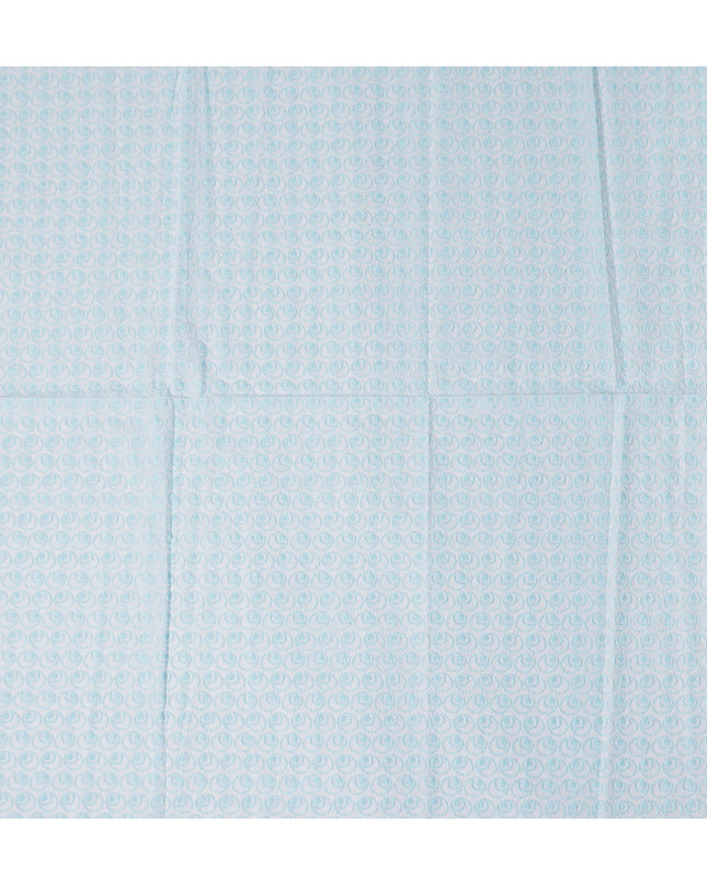 Ice Blue Dot Cotton Voile Fabric 110cm