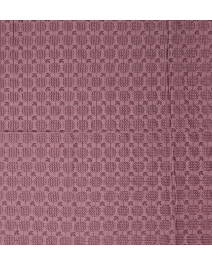 Dusty Mauve Geometric Cotton Voile Fabric 110cm