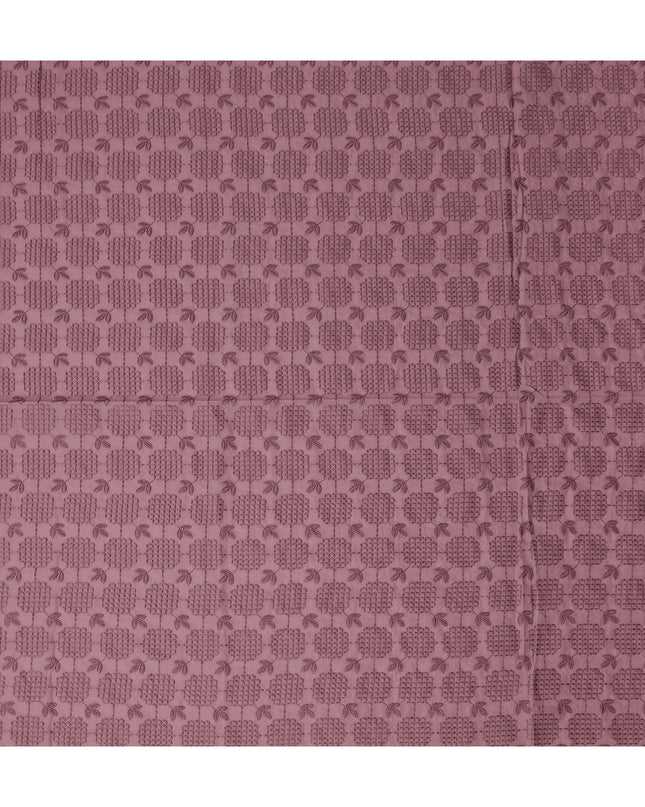 Dusty Mauve Geometric Cotton Voile Fabric 110cm