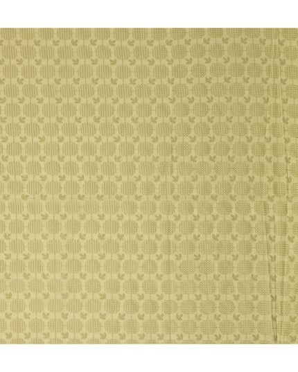 Olive Green Leaf Cotton Voile Fabric 110cm