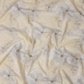 Champagne Beige Floral Cotton Voile Fabric 110cm