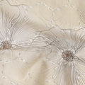 Champagne Beige Floral Cotton Voile Fabric 110cm