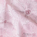 Blush Pink Floral Cotton Voile Fabric 110cm