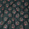 Forest Green Bouquet Cotton Voile Fabric 110cm
