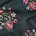 Forest Green Bouquet Cotton Voile Fabric 110cm