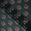 Forest Green Bouquet Cotton Voile Fabric 110cm