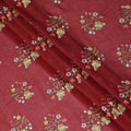 Brick Red Bouquet Cotton Voile Fabric 110cm