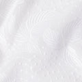 Bright White Leaf Cotton Voile Fabric 110cm