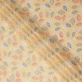 Butter Yellow Leaf Cotton Voile Fabric 110cm