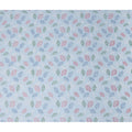 Sky Blue Leaf Cotton Voile Fabric 110cm