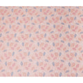 Salmon Pink Leaf Cotton Voile Fabric 110cm
