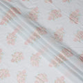 Pure White Bouquet Cotton Voile Fabric 110cm