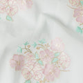 Soft White Bouquet Cotton Voile Fabric 110cm