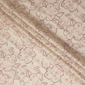 Cream Floral Outline Foil Viscose Fabric 110cm
