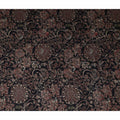 Black Ornate Floral Foil Viscose Fabric 110cm